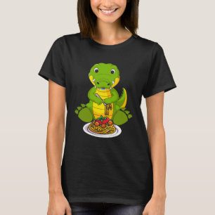 Krokodil eet pastavoedsel Italiaans T-shirt