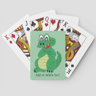 Krokodil Elke Kleur Achtergrond Persoonlijk Pokerkaarten