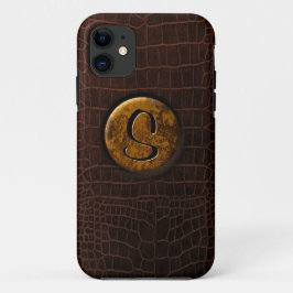 Krokodil en monogram iPhone 11 hoesje