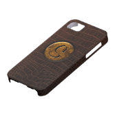 Krokodil en monogram Case-Mate iPhone case (Onderkant)