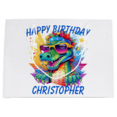 Krokodil gepersonaliseerd Gelukkige Verjaardag Groot Cadeauzakje (Voorkant)