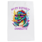 Krokodil gepersonaliseerd Gelukkige Verjaardag Medium Cadeauzakje (Voorkant)