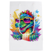 Krokodil gepersonaliseerd Gelukkige Verjaardag Medium Cadeauzakje (Achterkant)