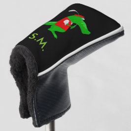 Krokodil Golfer & Initialen Golf Club Putter Hoesj Golfheadcover