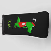 Krokodil Golfer & Initialen Golf Club Putter Hoesj Golfheadcover (Voorkant)