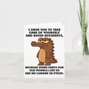 Krokodil, ik roep je op om voor jezelf te zorgen e kaart