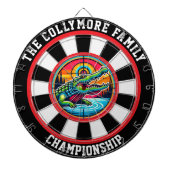 Krokodil in het Bullseye-meer Dartbord (Voorkant)