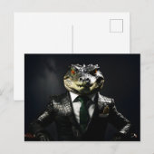 Krokodil in pak briefkaart (Voorkant / Achterkant)