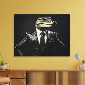 Krokodil in pak canvas afdruk (Insitu (Woonkamer))