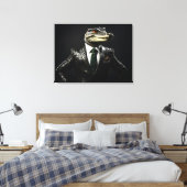 Krokodil in pak canvas afdruk (Insitu (Slaapkamer))