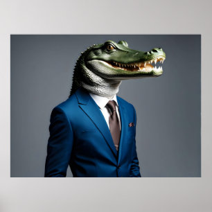 Krokodil in pak poster