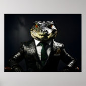 Krokodil in pak poster (Voorkant)