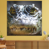 krokodil in water canvas afdruk (Insitu (Woonkamer))