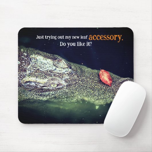 Krokodil in water muismat (Met muis)