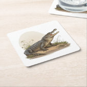 Krokodil Kartonnen Onderzetters (Schuin)