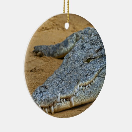 Krokodil Keramisch Ornament (Rechts)