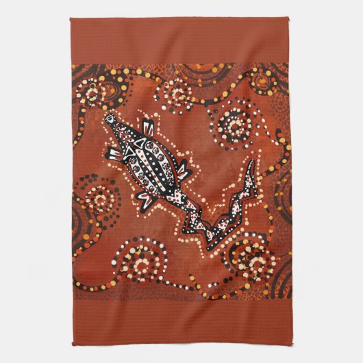 KROKODIL KUNST THEEDOEK (Verticaal)