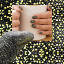 Krokodil Monitor Lizard Skin Pic - zwart & geel