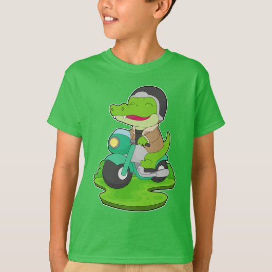 Krokodil Motorfiets T-shirt (Voorkant)