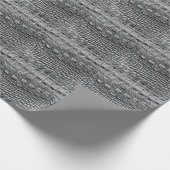 Krokodil Noir: zwart leer mystiek Cadeaupapier (Hoek)