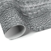 Krokodil Noir: zwart leer mystiek Cadeaupapier (Rol Hoek)