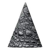 Krokodil Noir: zwart leer mystiek Feesthoedjes (Links)