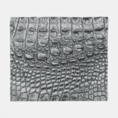 Krokodil Noir: zwart leer mystiek Fleece Deken (Voorkant (Horizontaal))