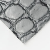 Krokodil Noir: zwart leer mystiek Fleece Deken (Hoek)