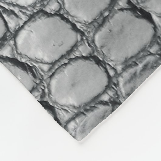 Krokodil Noir: zwart leer mystiek Fleece Deken (Hoek)