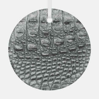 Krokodil Noir: zwart leer mystiek Glas Ornament
