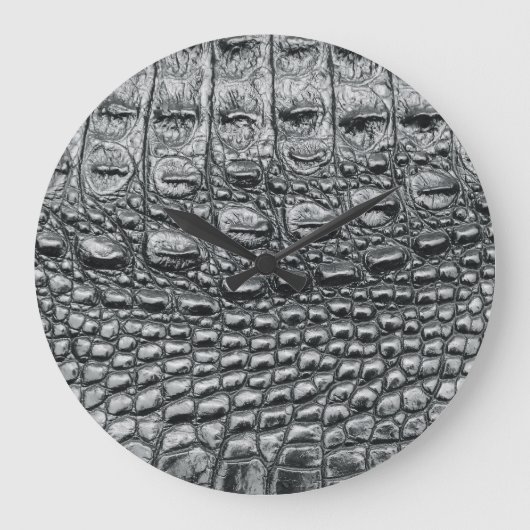 Krokodil Noir: zwart leer mystiek Grote Klok (Voorkant)