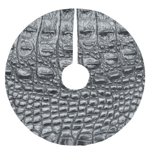 Krokodil Noir: zwart leer mystiek Kerstboom Rok (Voorkant)