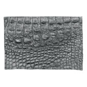 Krokodil Noir: zwart leer mystiek Kussensloop (Voorkant)