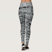 Krokodil Noir: zwart leer mystiek Leggings (Achterkant)