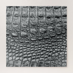 Krokodil Noir: zwart leer mystiek Legpuzzel