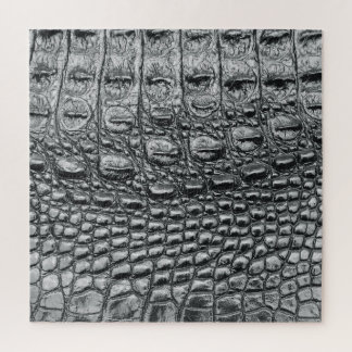 Krokodil Noir: zwart leer mystiek Legpuzzel