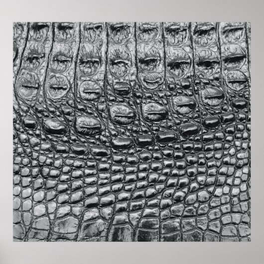 Krokodil Noir: zwart leer mystiek Poster (Voorkant)