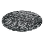 Krokodil Noir: zwart leer mystiek Snijplank (Hoek)