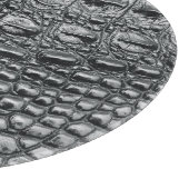 Krokodil Noir: zwart leer mystiek Snijplank (Hoek)