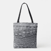 Krokodil Noir: zwart leer mystiek Tote Bag (Achterkant)