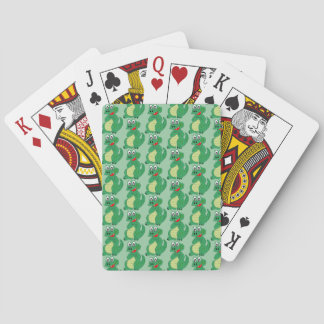 Krokodil ontwerp achtergrond in elke kleur pokerkaarten
