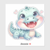 Krokodil op maat gesneden scrapbooking sticker (Vel)