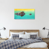 Krokodil op stilstaand water Canvasprint Canvas Afdruk (Insitu (Slaapkamer))