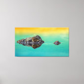 Krokodil op stilstaand watercanvas afdrukken (Voorkant)