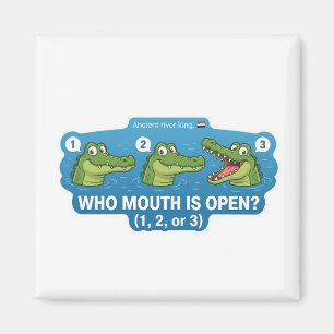 Krokodil Open Mond Magneet