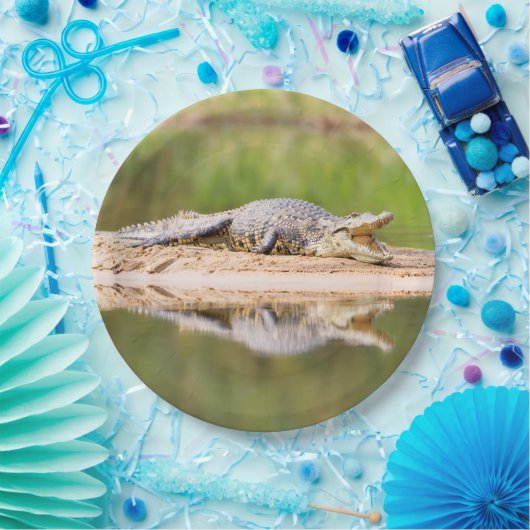 Krokodil Papieren Bordje (Feest)