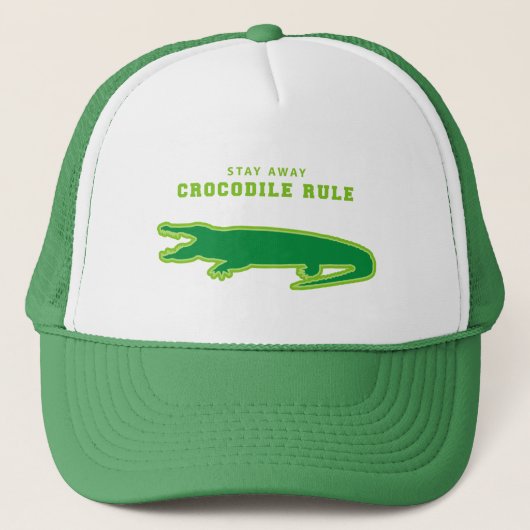 Krokodil Regel (Groen) Trucker Pet (Voorkant)