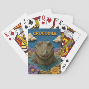 Krokodil Rivierbocht Modern KlayKoo Pokerkaarten
