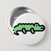 Krokodil Ronde Button 7,6 Cm (Voorkant /achterkant)