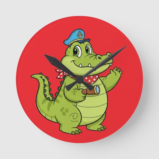 krokodil ronde klok (Voorkant)